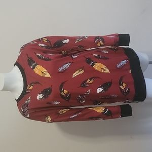 Levaca Fall Leaf Print Fall Long Sleeve Top Size M